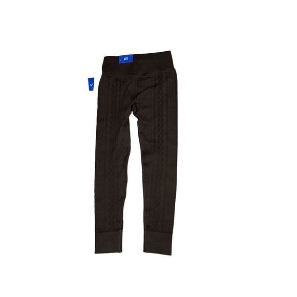 NEW WITH TAGS JOYLAB Women's Brown Textured Seamlessly Knit Comfort Stretch Legg - Picture 1 of 6